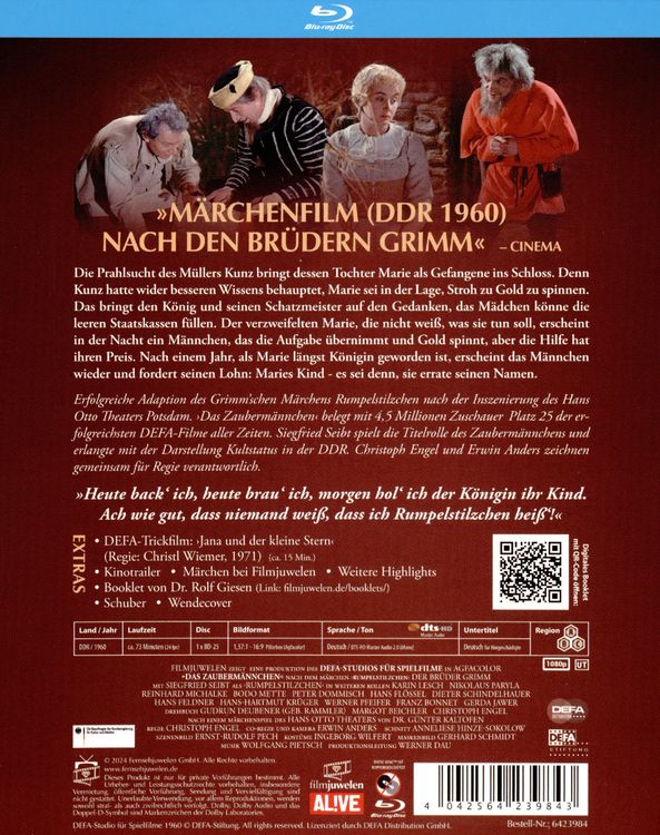 Produktbild: Das Zauberm&auml;nnchen - Nach dem M&auml;rchen Rumpelstilzchen (1960) (Filmjuwelen / DEFA-M&auml;rchen)