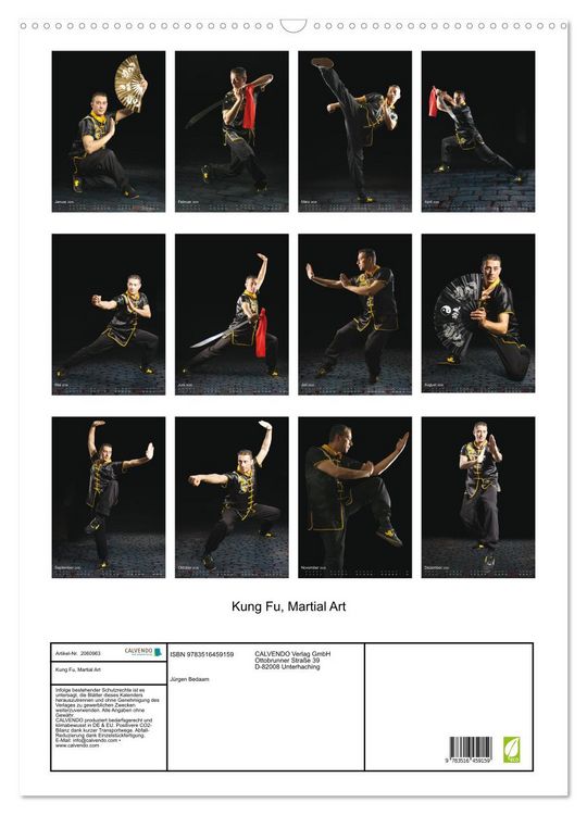 Produktbild: Kung Fu, Martial Art (Wandkalender 2026 DIN A2 hoch), CALVENDO Monatskalender