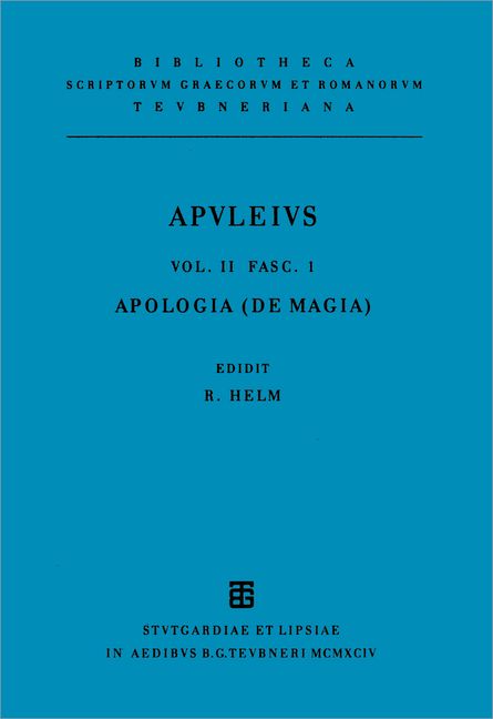Produktbild: Apuleius Platonicus Madaurensis: Apulei Platonici Madaurensis opera quae supersunt / Pro se de magia liber (Apologia)