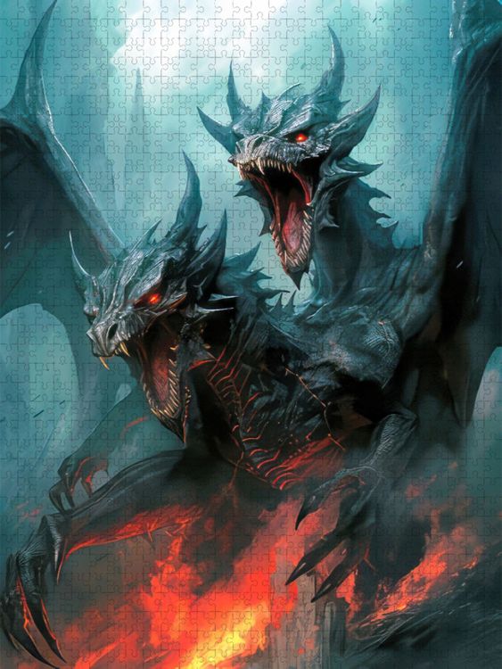 Produktbild: CALVENDO Puzzle Drachen und edle Ritter | 1000 Teile Lege-Gr&ouml;&szlig;e 64x48cm Foto-Puzzle f&uuml;r gl&uuml;ckliche Stunden
