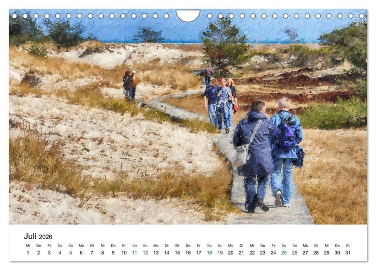 Produktbild: Landschaften auf dem Dar&szlig; in &Ouml;lfarben (Wandkalender 2026 DIN A4 quer), CALVENDO Monatskalender