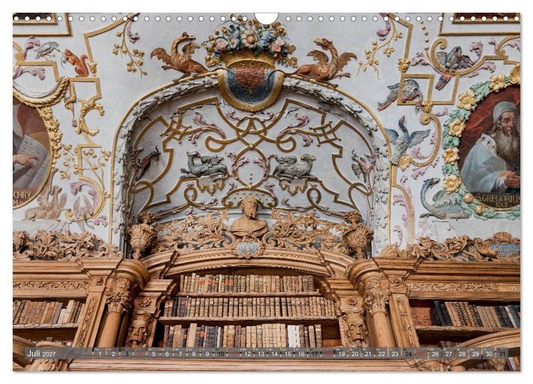 Produktbild: Kloster Waldsassen Stiftsbibliothek (Wandkalender 2027 DIN A3 quer), CALVENDO Monatskalender