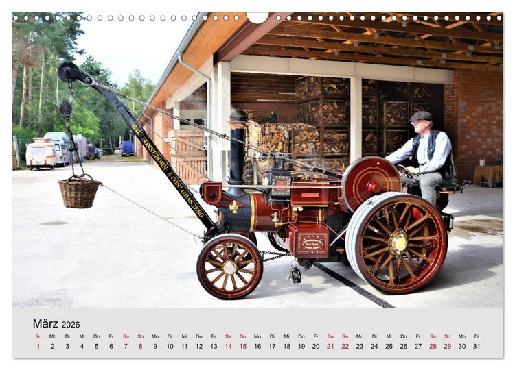 Produktbild: Oldtimer-Dampffahrzeuge. Historische Dampf- und Hei&szlig;luftfahrzeuge (Wandkalender 2026 DIN A3 quer), CALVENDO Monatskalender