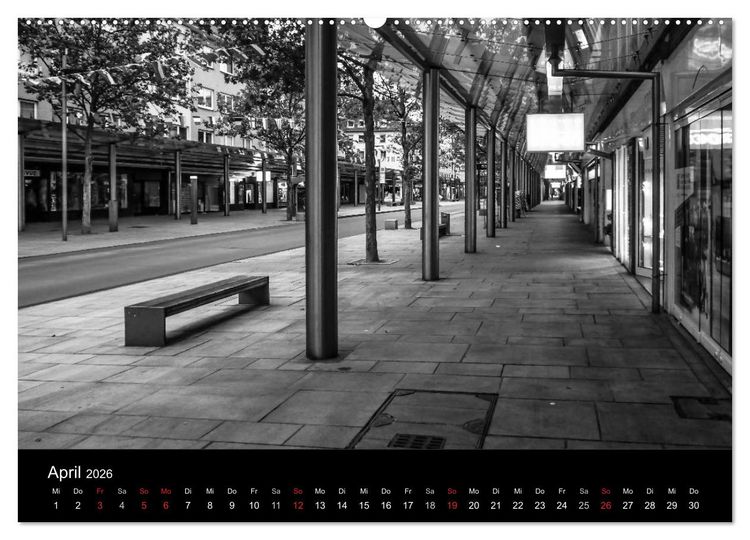 Produktbild: Bremerhaven - Blickpunkte Schwarzwei&szlig; (Wandkalender 2026 DIN A2 quer), CALVENDO Monatskalender