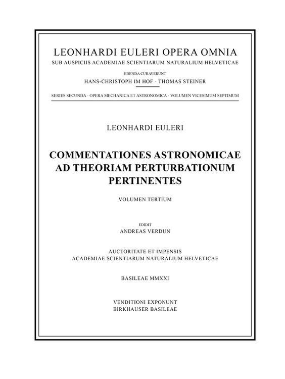 Produktbild: Commentationes astronomicae ad theoriam perturbationum pertinentes 3rd part