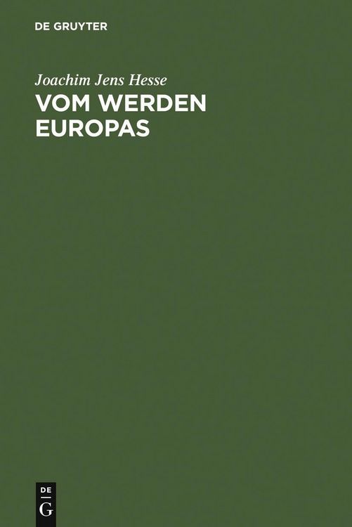 Produktbild: Vom Werden Europas