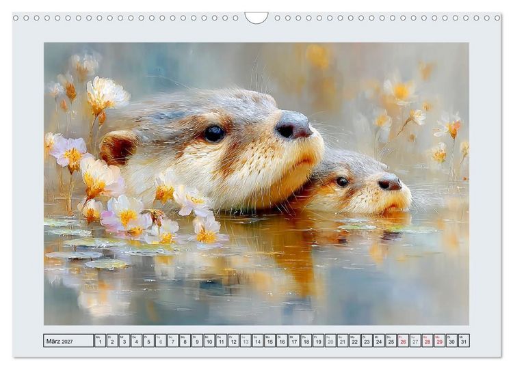 Produktbild: Otter. Verspielte Abenteurer am Wasser (Wandkalender 2027 DIN A3 quer), CALVENDO Monatskalender