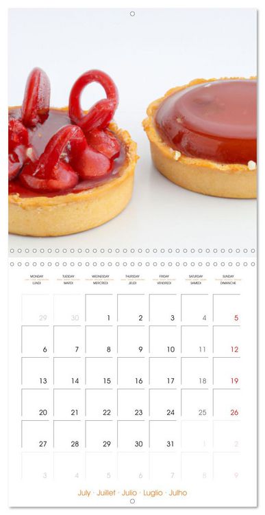 Produktbild: Art culinaire p&acirc;tisseries (Calendrier mural carr&eacute; 2026 30x30 cm) Calendrier double avec une page pour vos prises de notes