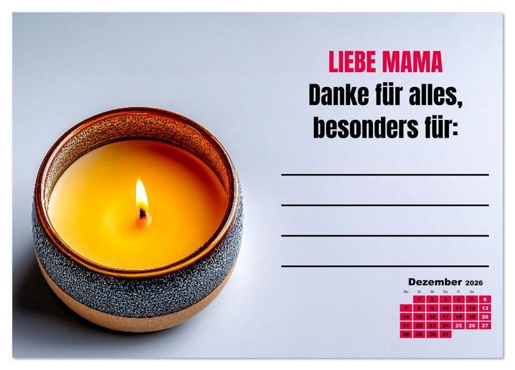 Produktbild: Kalender f&uuml;r Mamas - Was ich dir sagen will (Wandkalender 2026 DIN A3 quer), CALVENDO Monatskalender