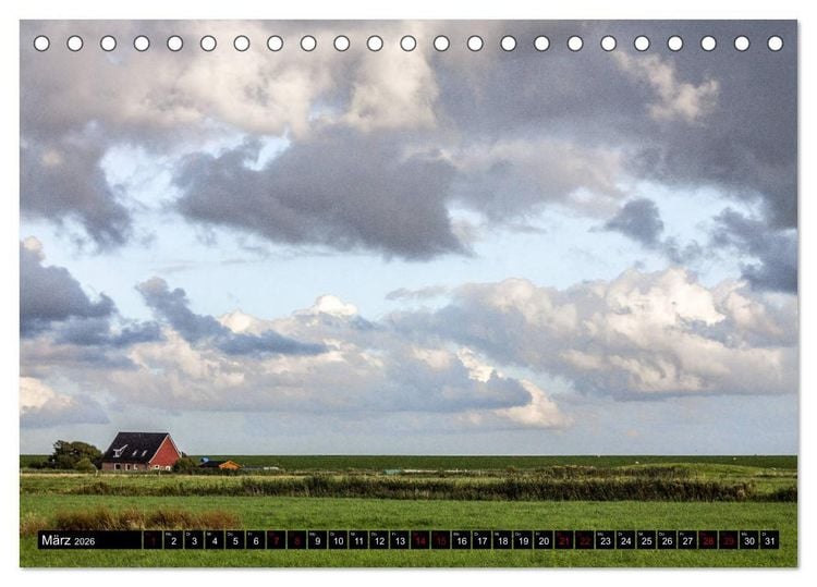 Produktbild: Nordseeinsel Pellworm 2026 (Tischkalender 2026 DIN A5 quer), CALVENDO Monatskalender