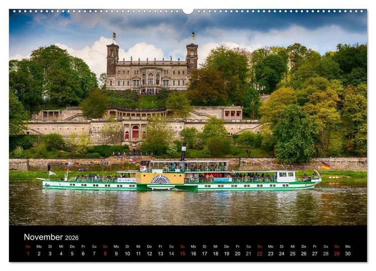 Produktbild: Schaufelraddampfer (Wandkalender 2026 DIN A2 quer), CALVENDO Monatskalender