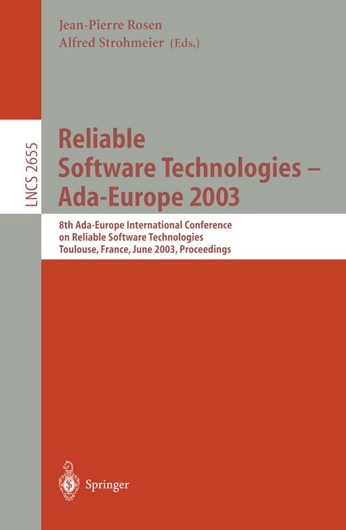 Produktbild: Reliable Software Technologies -- Ada-Europe 2003