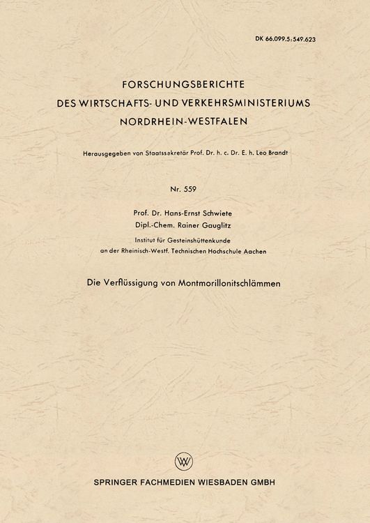 Produktbild: Die Verfl&uuml;ssigung von Montmorillonitschl&auml;mmen