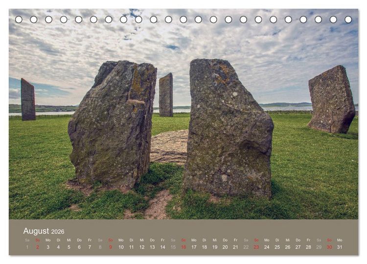 Produktbild: Historisches Schottland (Tischkalender 2026 DIN A5 quer), CALVENDO Monatskalender