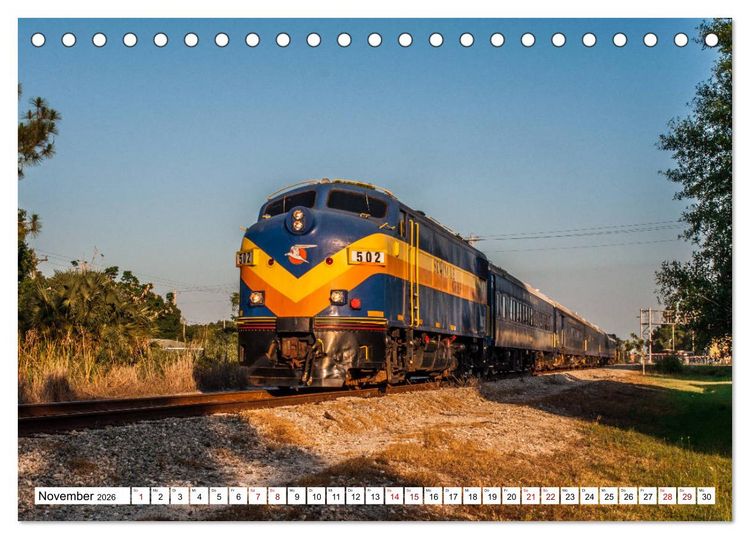 Produktbild: Eisenbahn in Nordamerika (Tischkalender 2026 DIN A5 quer), CALVENDO Monatskalender