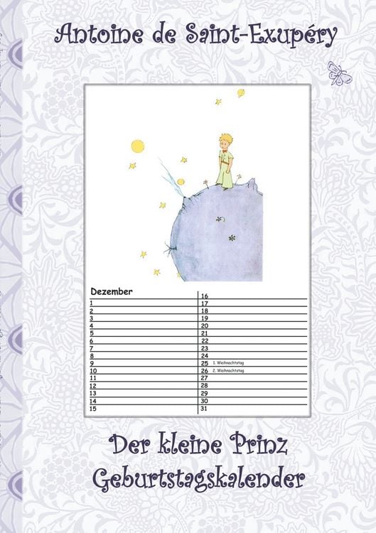 Produktbild: Der kleine Prinz - Geburtstagskalender