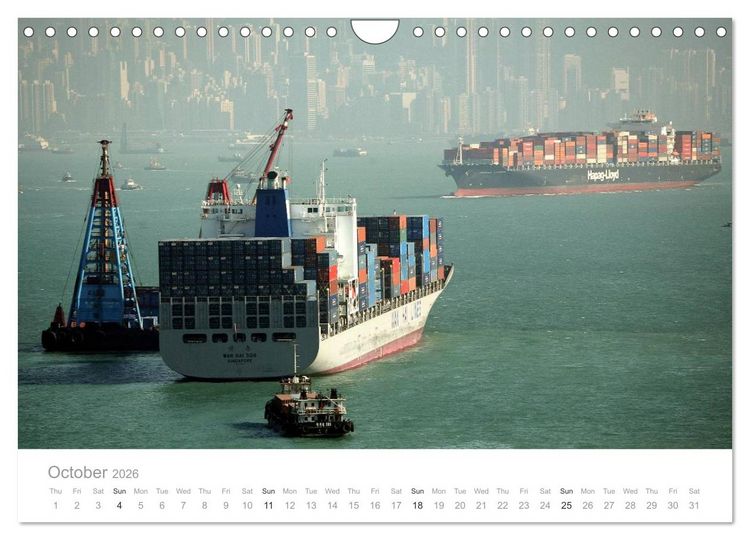 Produktbild: Fascination of Shipping On board around the world (Wall Calendar 2026 DIN A4 landscape), CALVENDO 12 Month Wall Calendar