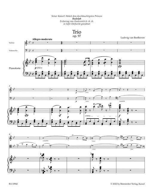 Produktbild: Beethoven, L: Trio f&uuml;r Klavier, Violine und Violoncello B-Du