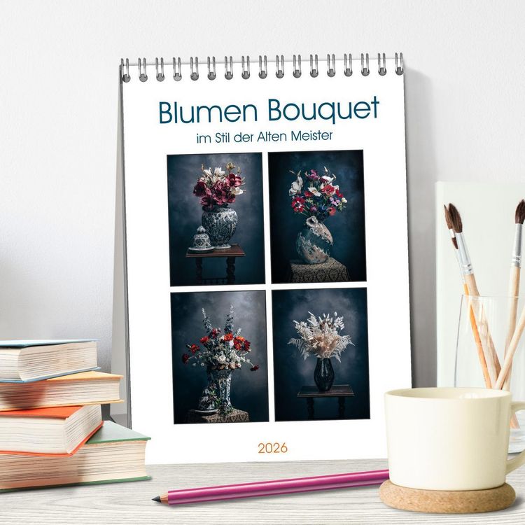 Produktbild: Blumen Bouquet (Tischkalender 2026 DIN A5 hoch), CALVENDO Monatskalender