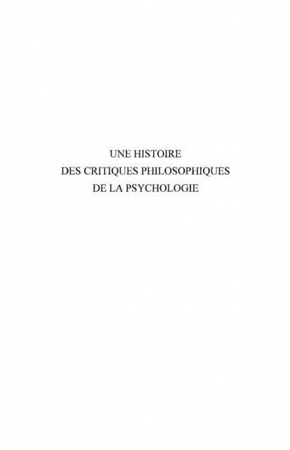 Produktbild: Une histoire des critiques philosophique