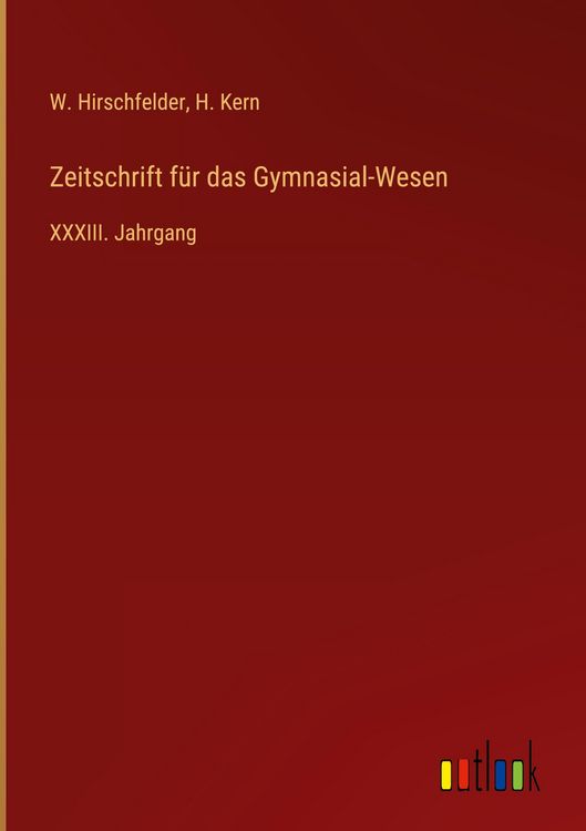 Produktbild: Zeitschrift f&uuml;r das Gymnasial-Wesen