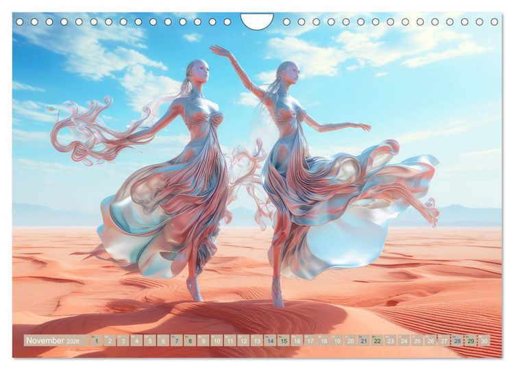 Produktbild: T&auml;nzer im surrealen Stil (Wandkalender 2026 DIN A4 quer), CALVENDO Monatskalender