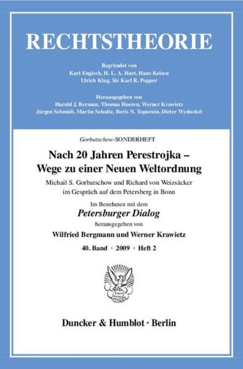 Produktbild: Nach 20 Jahren Perestrojka &ndash; Wege zu einer Neuen Weltordnung.