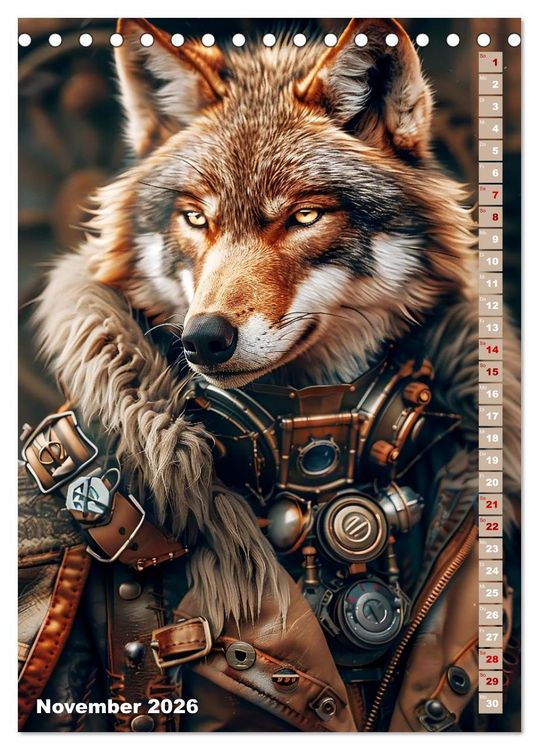 Produktbild: Steampunk Fauna (Tischkalender 2026 DIN A5 hoch), CALVENDO Monatskalender