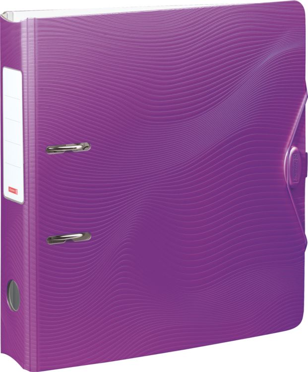 Produktbild: Brunnen Ordner &bdquo;WAVE&ldquo; Colour Code &brvbar; A4, 70 mm, Hebelmechanik mit gummiertem Griff, purple