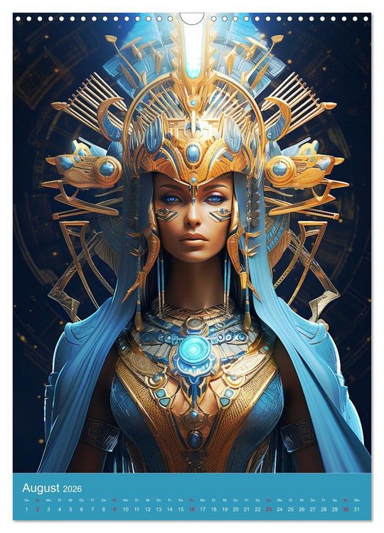 Produktbild: Antike Priesterinnen. Kunstvolle Fantasy-Portraits (Wandkalender 2026 DIN A3 hoch), CALVENDO Monatskalender