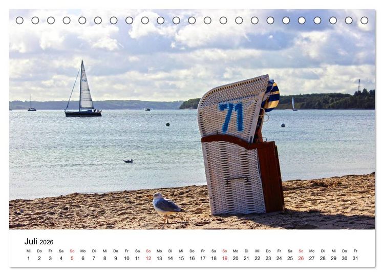Produktbild: Strande und B&uuml;lk 2026 (Tischkalender 2026 DIN A5 quer), CALVENDO Monatskalender