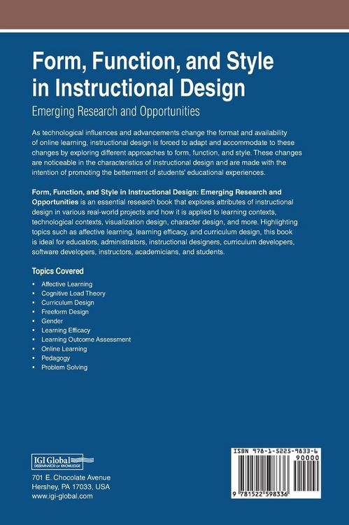 Produktbild: Form, Function, and Style in Instructional Design