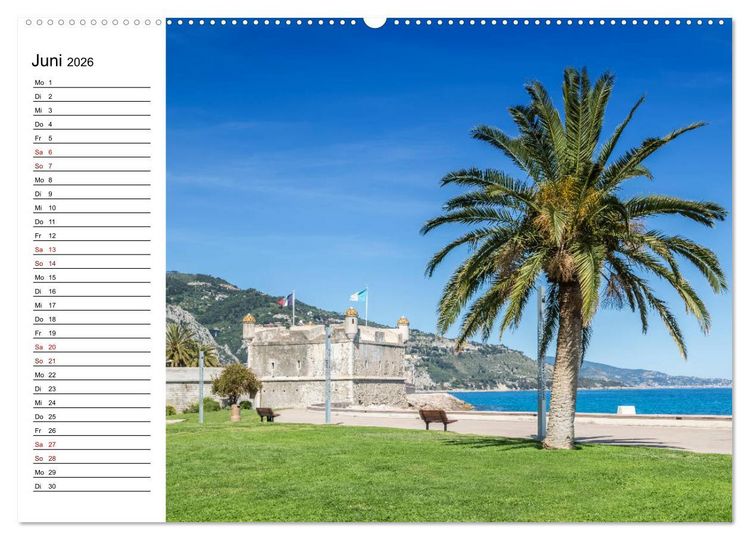 Produktbild: C&Ocirc;TE D&rsquo;AZUR Bezaubernde Orte (hochwertiger Premium Wandkalender 2026 DIN A2 quer), Kunstdruck in Hochglanz