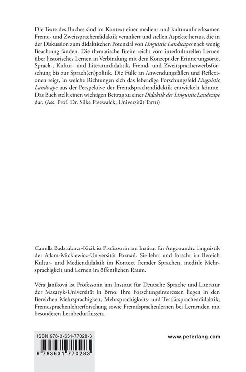 Produktbild: &laquo;Linguistic Landscape&raquo; und Fremdsprachendidaktik