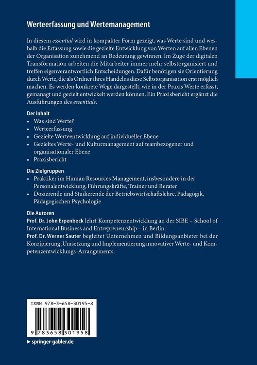 Produktbild: Werteerfassung und Wertemanagement