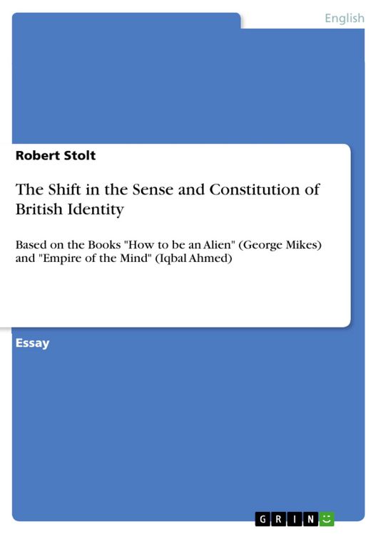Produktbild: The Shift in the Sense and Constitution of British Identity