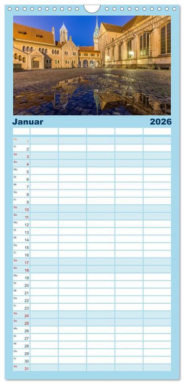 Produktbild: Familienplaner 2026 - BRAUNSCHWEIG - Abendliche Impressionen mit 5 Spalten (Wandkalender, 21 x 45 cm) CALVENDO