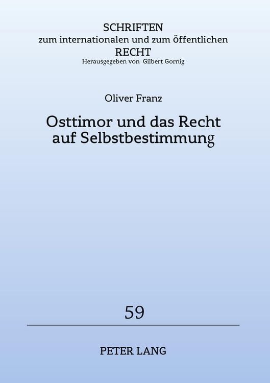 Produktbild: Osttimor und das Recht auf Selbstbestimmung