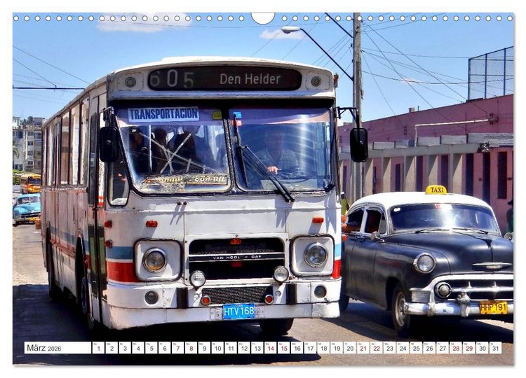 Produktbild: Omnibus-Welt - Autobusse in Kuba (Wandkalender 2026 DIN A3 quer), CALVENDO Monatskalender