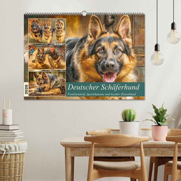 Produktbild: Deutscher Sch&auml;ferhund. Familienheld, Sportskanone und loyaler Diensthund (Wandkalender 2026 DIN A2 quer), CALVENDO Monatskalender