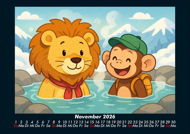 Produktbild: Buschi & Milo - Reise durch Japan 2026 Fotokalender DIN A5
