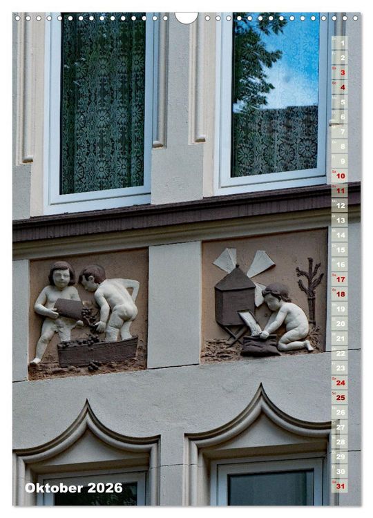 Produktbild: Fassadenk&uuml;nste (Wandkalender 2026 DIN A3 hoch), CALVENDO Monatskalender