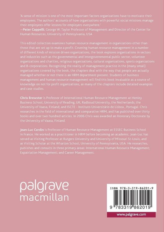 Produktbild: HRM in Mission Driven Organizations
