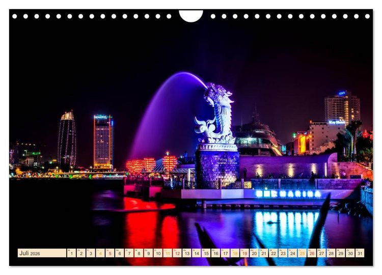 Produktbild: Metropolen der Welt - Skylines in der Nacht (Wandkalender 2026 DIN A4 quer), CALVENDO Monatskalender