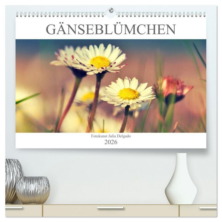 Produktbild: G&auml;nsebl&uuml;mchen Poesie (hochwertiger Premium Wandkalender 2026 DIN A2 quer), Kunstdruck in Hochglanz