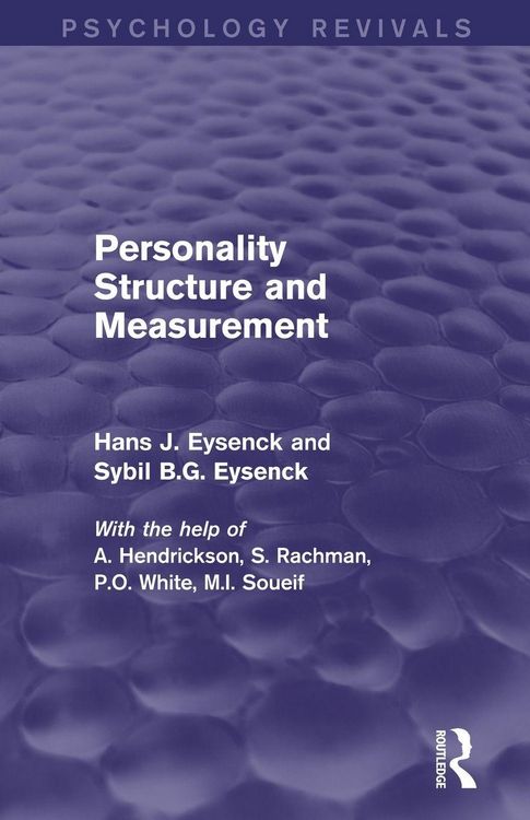 Produktbild: Personality Structure and Measurement (Psychology Revivals)