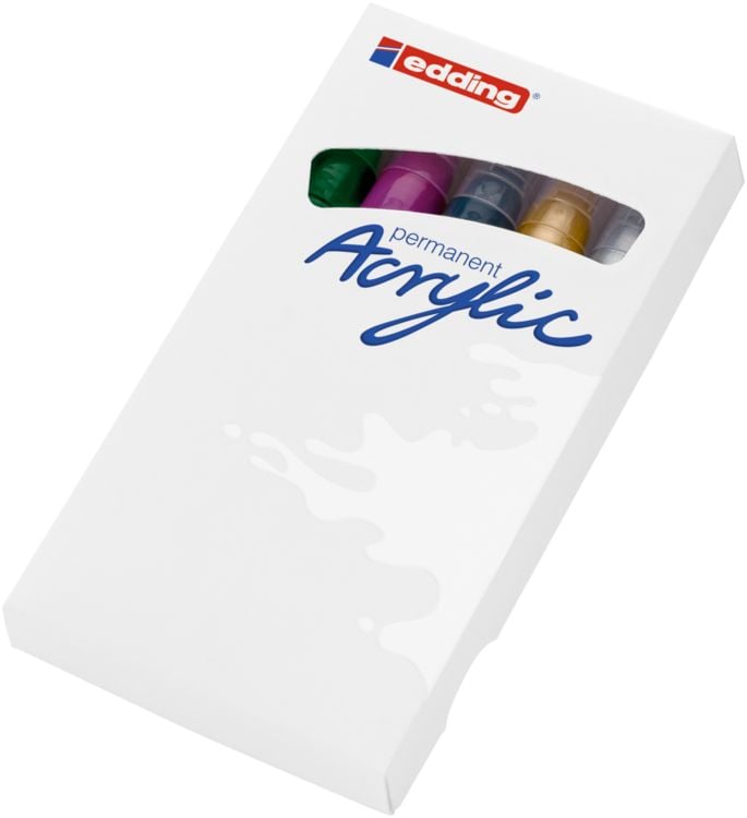 Produktbild: Edding Acrylmarker Acrylic 5100 Mittel metallic 5er Set