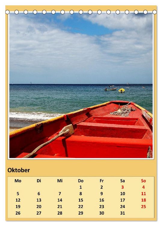 Produktbild: Karibik - Eindr&uuml;cke einer Kreuzfahrt (Tischkalender 2026 DIN A5 hoch), CALVENDO Monatskalender
