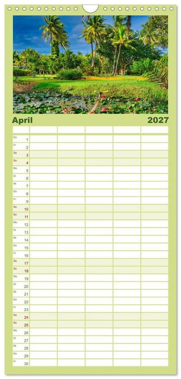 Produktbild: Familienplaner 2027 - Mauritius - Sch&ouml;nheit im Indischen Ozean mit 5 Spalten (Wandkalender, 21 x 45 cm) CALVENDO