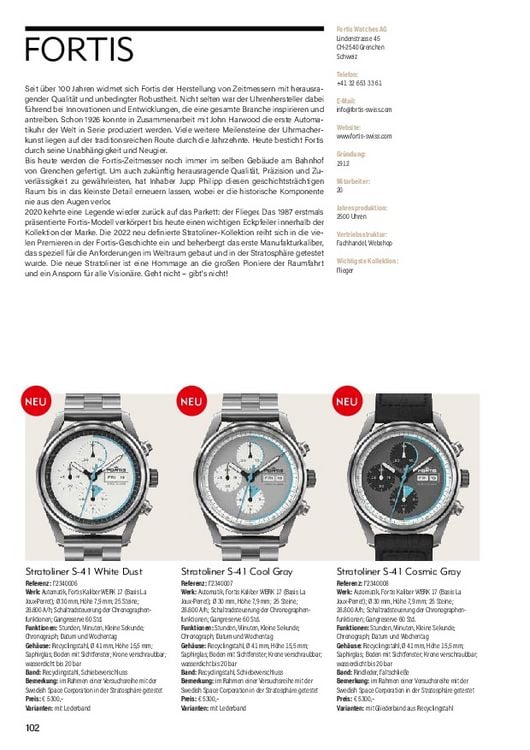 Produktbild: Armbanduhren Katalog 2022/2023